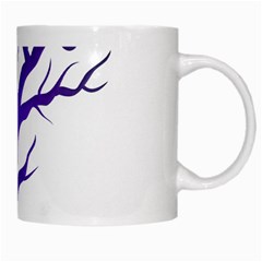 Dark Blue Night Tree White Mug from ArtsNow.com Right