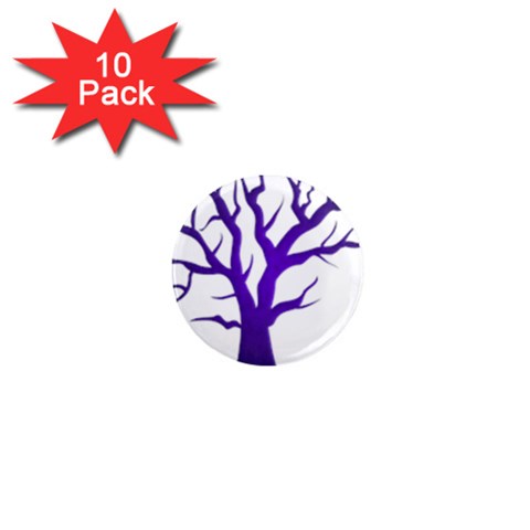 Dark Blue Night Tree 1  Mini Magnet (10 pack)  from ArtsNow.com Front