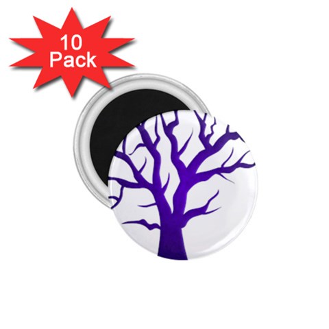 Dark Blue Night Tree 1.75  Magnet (10 pack)  from ArtsNow.com Front