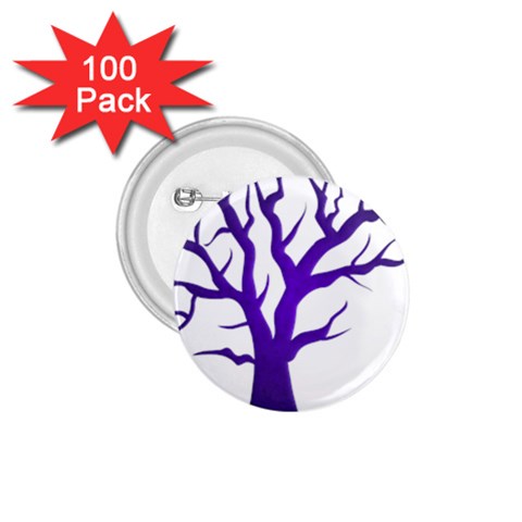 Dark Blue Night Tree 1.75  Button (100 pack)  from ArtsNow.com Front