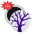 Dark Blue Night Tree 2.25  Magnet (10 pack)