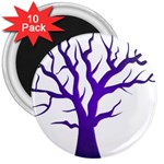 Dark Blue Night Tree 3  Magnet (10 pack)