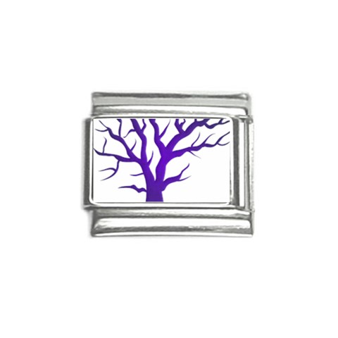 Dark Blue Night Tree Italian Charm (9mm) from ArtsNow.com Front