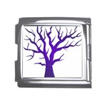 Dark Blue Night Tree Mega Link Italian Charm (18mm)