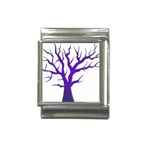 Dark Blue Night Tree Italian Charm (13mm) from ArtsNow.com Front