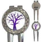 Dark Blue Night Tree 3-in-1 Golf Divot