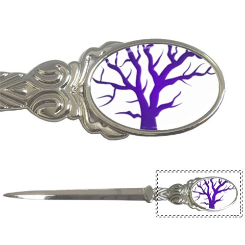 Dark Blue Night Tree Letter Opener from ArtsNow.com Front