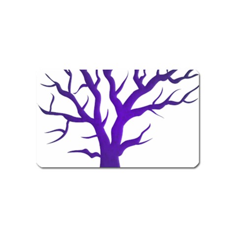 Dark Blue Night Tree Magnet (Name Card) from ArtsNow.com Front