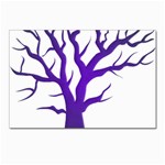 Dark Blue Night Tree Postcard 4  x 6 