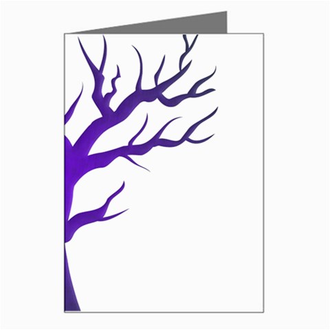 Dark Blue Night Tree Greeting Card from ArtsNow.com Left