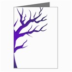 Dark Blue Night Tree Greeting Card