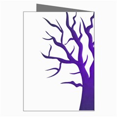 Dark Blue Night Tree Greeting Card from ArtsNow.com Right