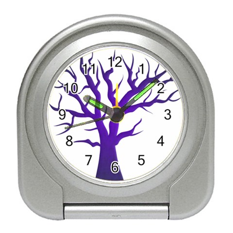 Dark Blue Night Tree Travel Alarm Clock from ArtsNow.com Front