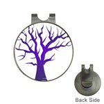 Dark Blue Night Tree Golf Ball Marker Hat Clip