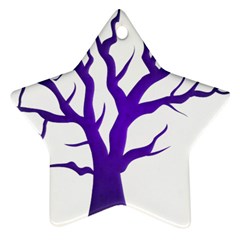 Dark Blue Night Tree Star Ornament (Two Sides) from ArtsNow.com Front