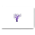 Dark Blue Night Tree Large Doormat