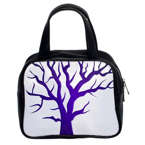 Dark Blue Night Tree Classic Handbag (Two Sides) from ArtsNow.com Front