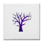 Dark Blue Night Tree Face Towel