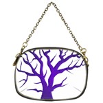 Dark Blue Night Tree Chain Purse (One Side)