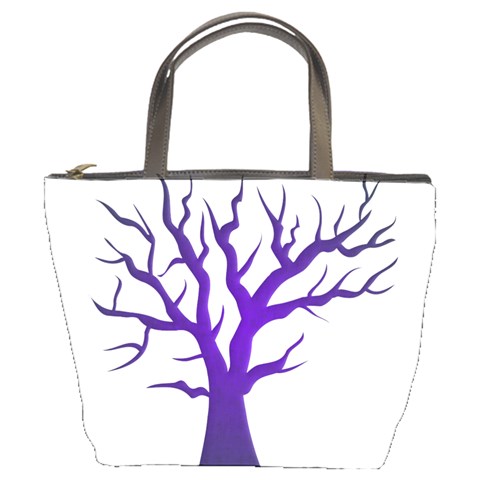 Dark Blue Night Tree Bucket Bag from ArtsNow.com Front