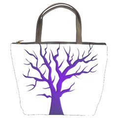 Dark Blue Night Tree Bucket Bag from ArtsNow.com Front