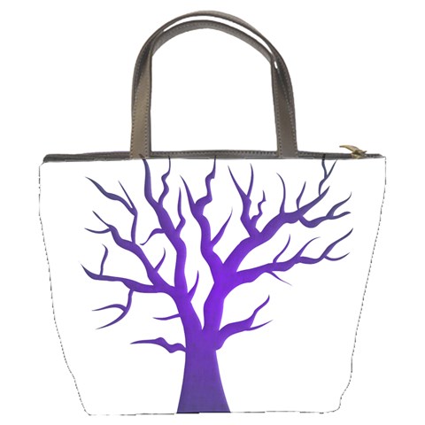 Dark Blue Night Tree Bucket Bag from ArtsNow.com Back