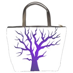 Dark Blue Night Tree Bucket Bag from ArtsNow.com Back