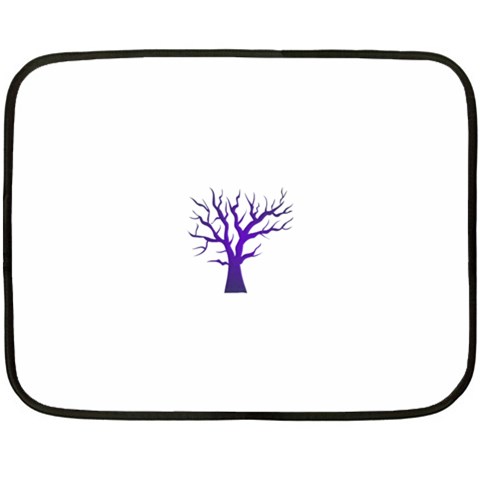 Dark Blue Night Tree Mini Fleece Blanket(Two Sides) from ArtsNow.com 35 x27  Blanket Back