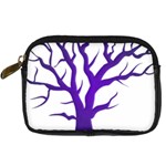 Dark Blue Night Tree Digital Camera Leather Case