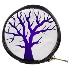 Dark Blue Night Tree Mini Makeup Bag from ArtsNow.com Front