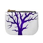 Dark Blue Night Tree Mini Coin Purse