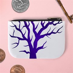 Dark Blue Night Tree Mini Coin Purse from ArtsNow.com Back