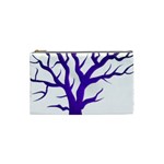 Dark Blue Night Tree Cosmetic Bag (Small)