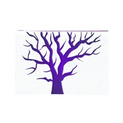 Dark Blue Night Tree Cosmetic Bag (Large) from ArtsNow.com Front