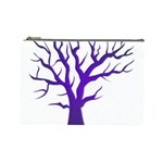 Dark Blue Night Tree Cosmetic Bag (Large)