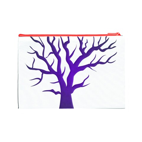 Dark Blue Night Tree Cosmetic Bag (Large) from ArtsNow.com Back