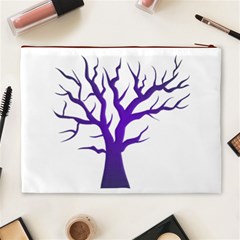 Dark Blue Night Tree Cosmetic Bag (XL) from ArtsNow.com Back