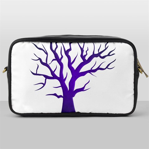 Dark Blue Night Tree Toiletries Bag (One Side) from ArtsNow.com Front