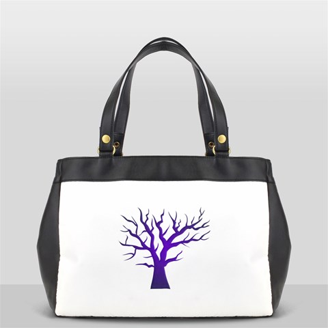 Dark Blue Night Tree Oversize Office Handbag (One Side) from ArtsNow.com Front