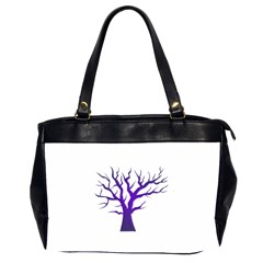 Dark Blue Night Tree Oversize Office Handbag (Two Sides) from ArtsNow.com Front