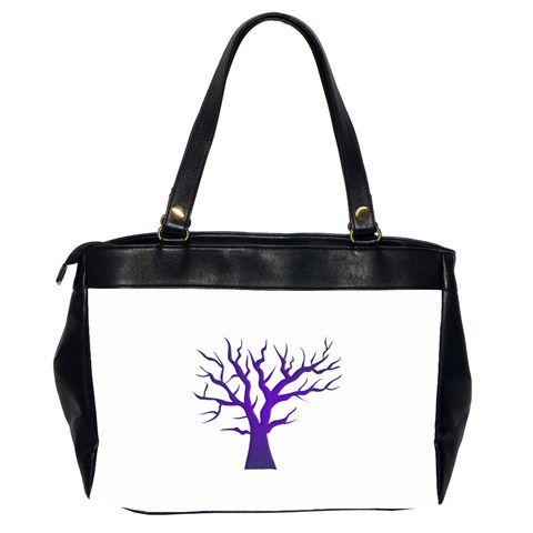 Dark Blue Night Tree Oversize Office Handbag (Two Sides) from ArtsNow.com Back