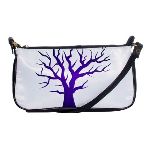 Dark Blue Night Tree Shoulder Clutch Bag from ArtsNow.com Front