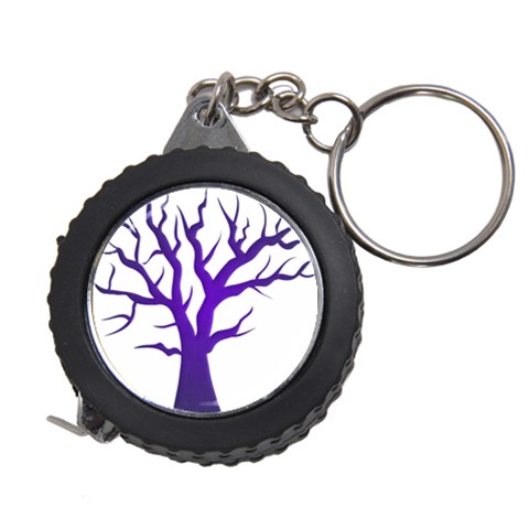 Dark Blue Night Tree Measuring Tape from ArtsNow.com Front