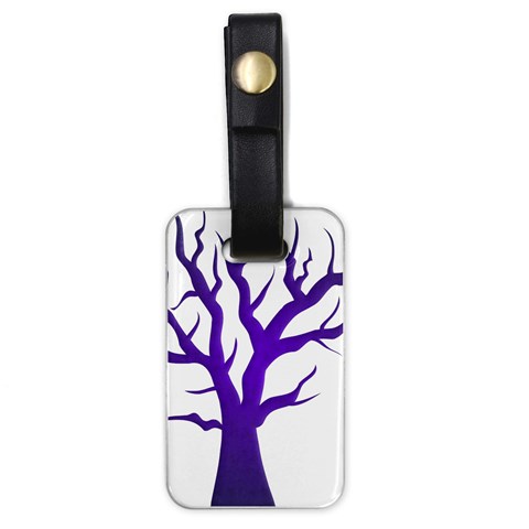 Dark Blue Night Tree Luggage Tag (one side) from ArtsNow.com Front