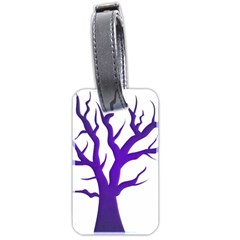 Dark Blue Night Tree Luggage Tag (two sides) from ArtsNow.com Front