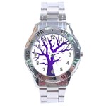 Dark Blue Night Tree Stainless Steel Analogue Men’s Watch