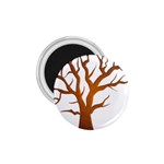 Dark Orange Night Tree 1.75  Magnet