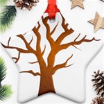 Dark Orange Night Tree Ornament (Star)