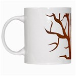 Dark Orange Night Tree White Mug