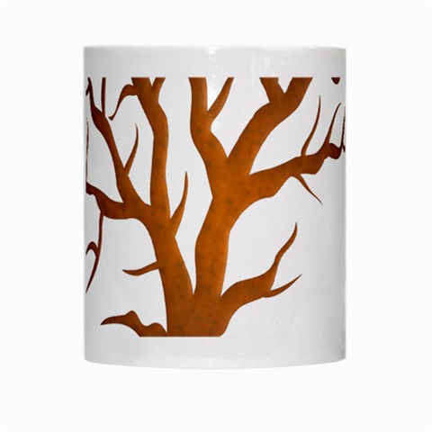 Dark Orange Night Tree White Mug from ArtsNow.com Center